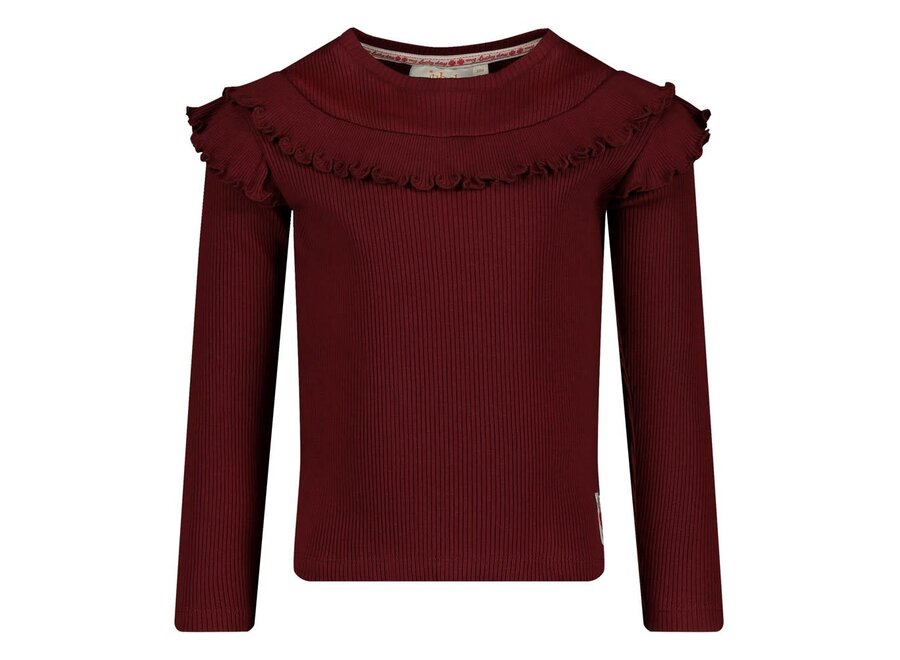 Longsleeve rib - Queen Of Hearts - Bordeaux