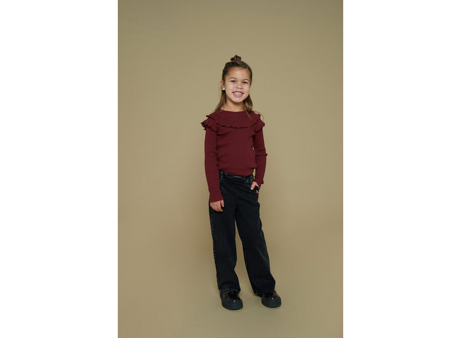 Longsleeve rib - Queen Of Hearts - Bordeaux