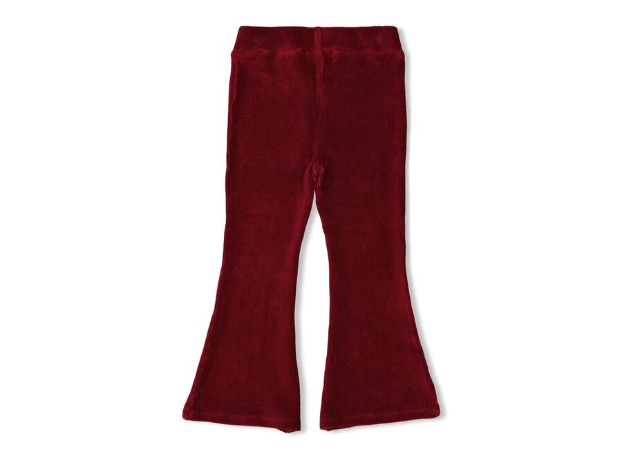 Flared broek velours rib - Queen Of Hearts - Bordeaux