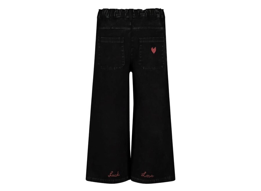 Culotte denim look - Queen Of Hearts - Antraciet