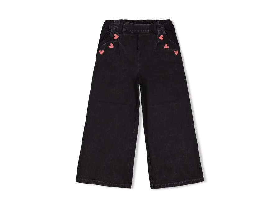 Culotte denim look - Queen Of Hearts - Antraciet
