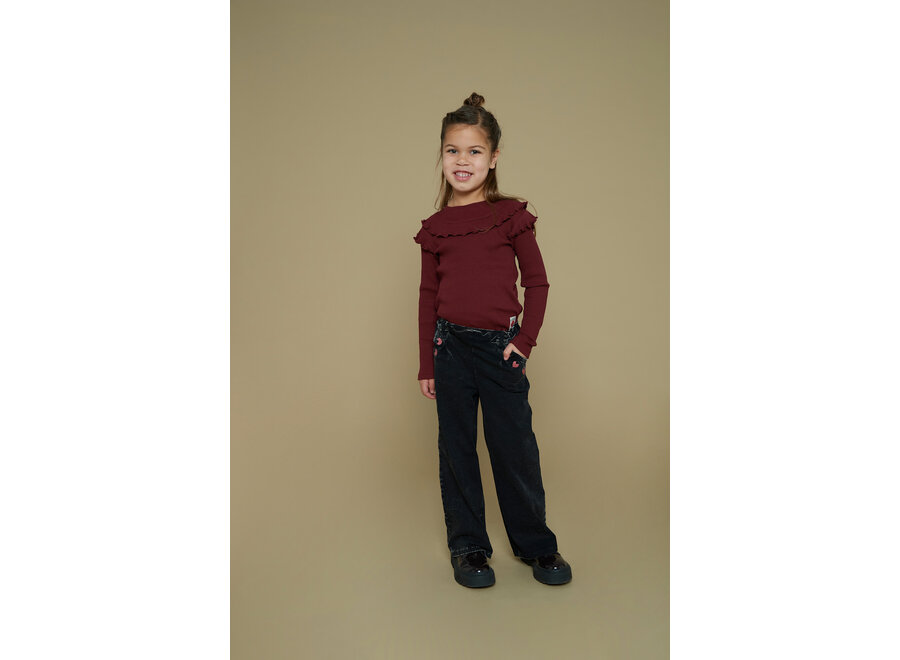 Culotte denim look - Queen Of Hearts - Antraciet