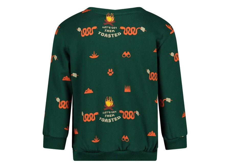 Sweater AOP - Chasing Trails - Groen