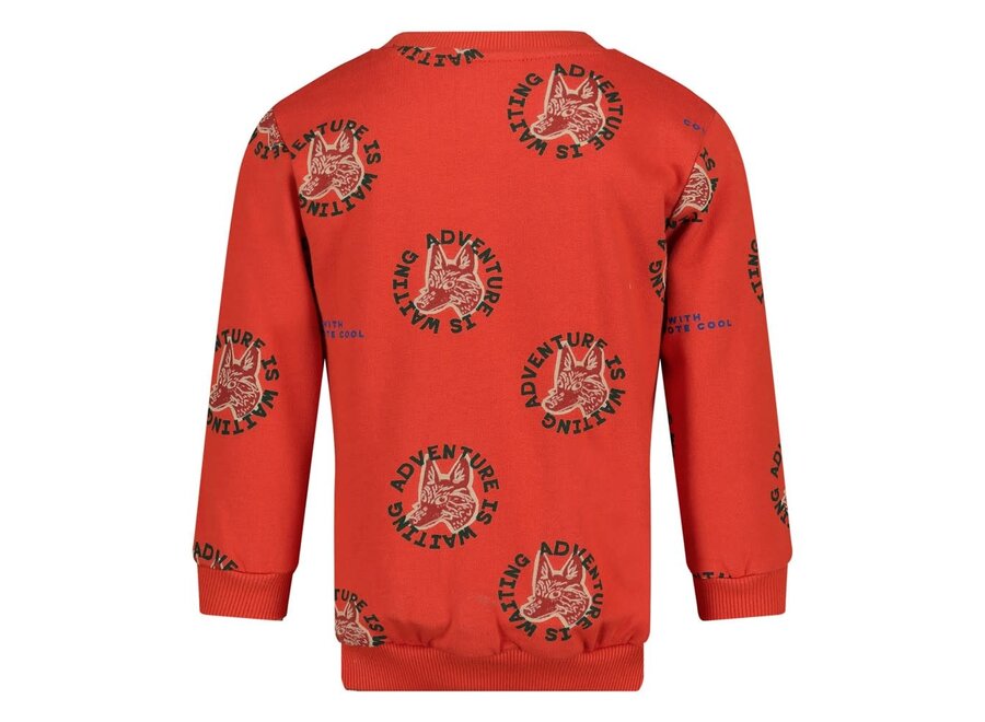 Sweater AOP - Chasing Trails - Oranje