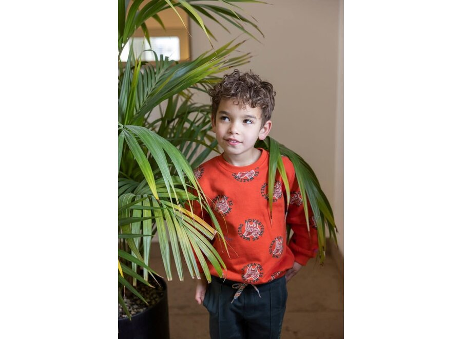 Sweater AOP - Chasing Trails - Oranje