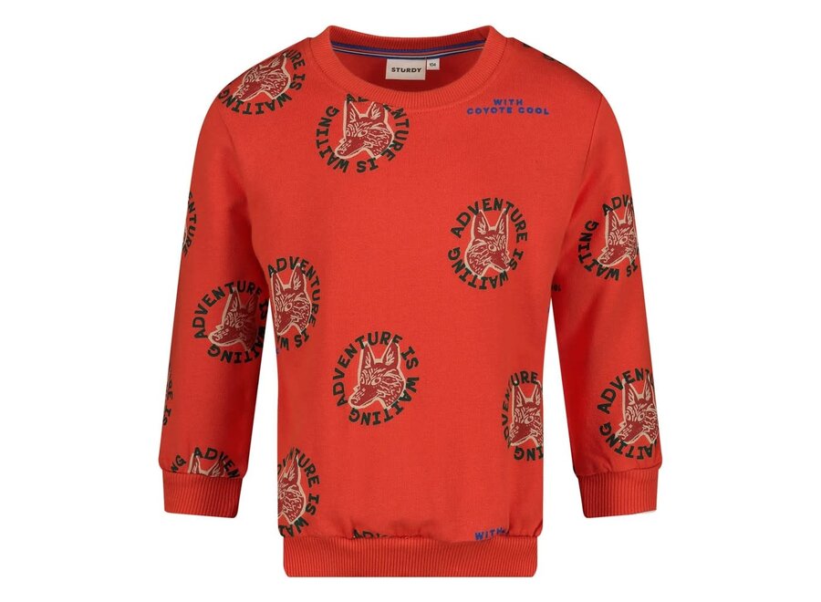Sweater AOP - Chasing Trails - Oranje