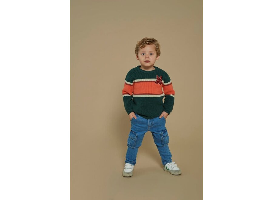 Sweater gebreid - Chasing Trails - Groen