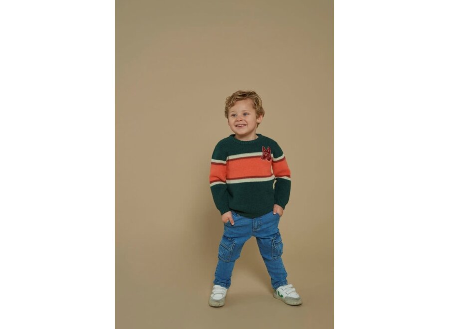 Sweater gebreid - Chasing Trails - Groen