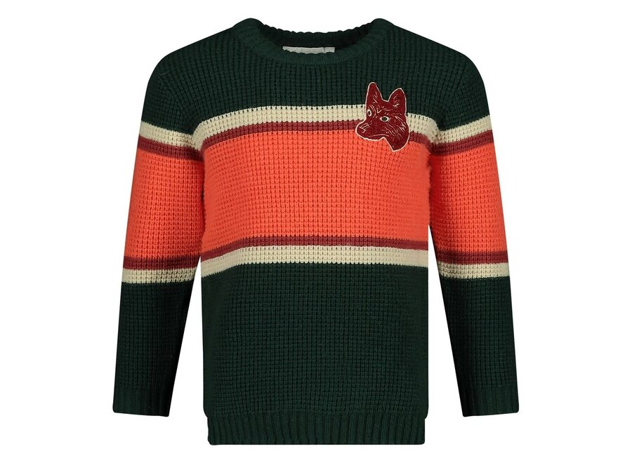 Sweater gebreid - Chasing Trails - Groen