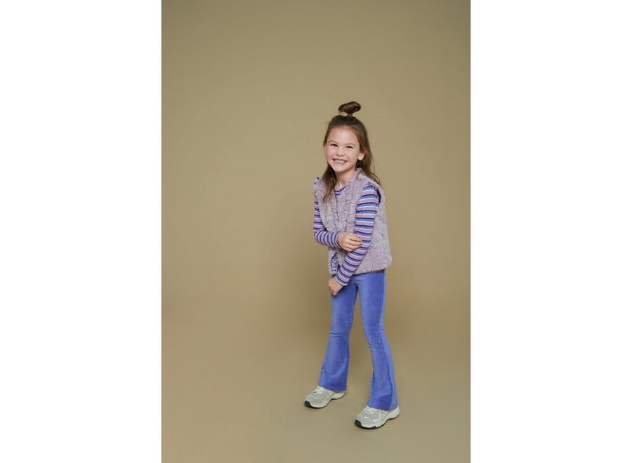 Longsleeve rib met streep - Wild Soul - Violet