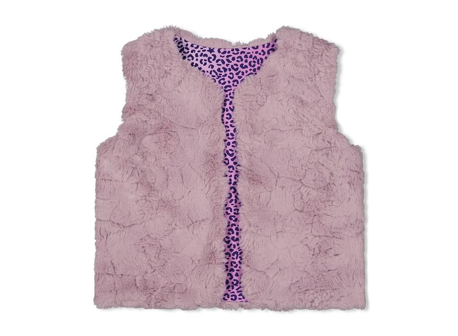 Omkeerbaar teddy gilet - Wild Soul - Lila