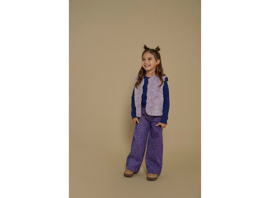 Omkeerbaar teddy gilet - Wild Soul - Lila