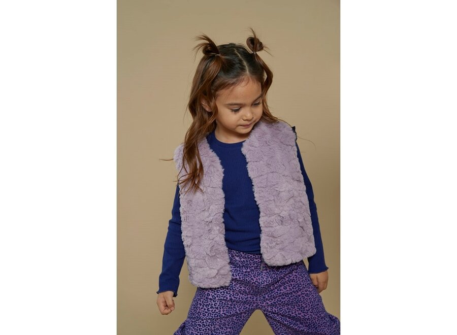 Omkeerbaar teddy gilet - Wild Soul - Lila