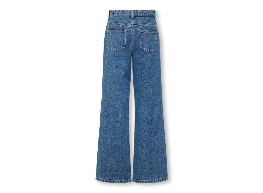 Juicy Wide leg college jeans - Medium blue - Den/Letters