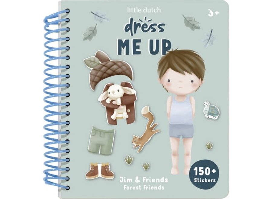 Aankleed- en stickerboek - Forest Friends Jim & Friends