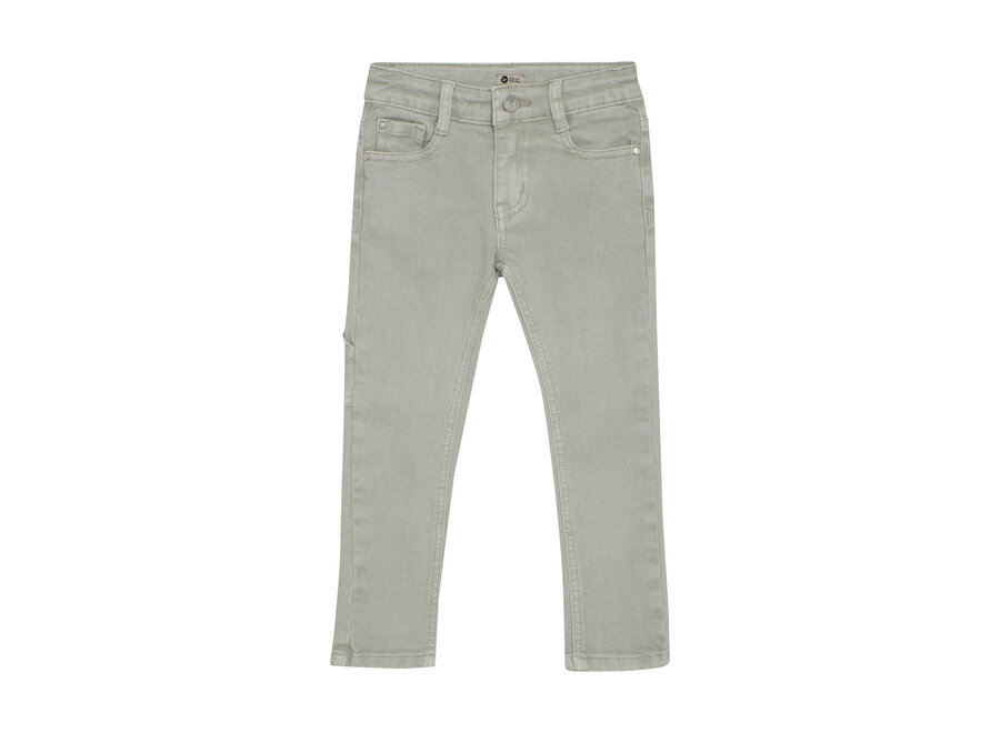 Coloured Pants Straight Fit - Green Olive