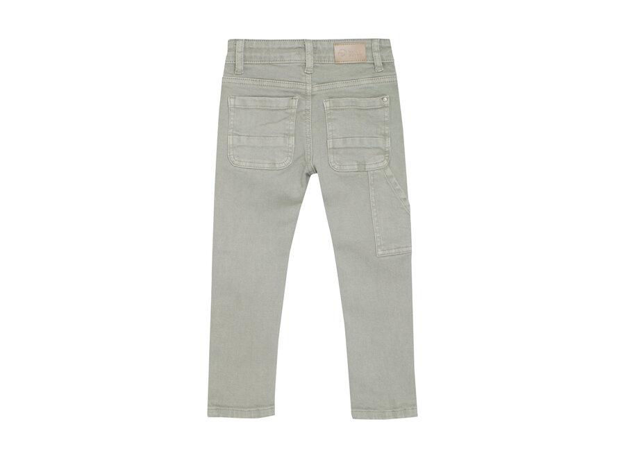 Coloured Pants Straight Fit - Green Olive