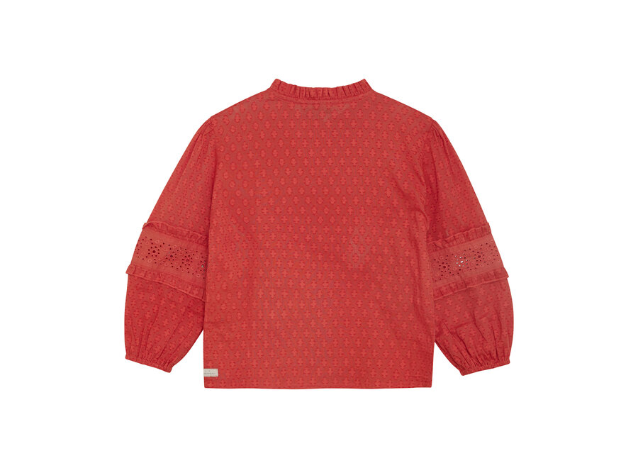 Shirt Longsleeve Ruffle - Baked Apple