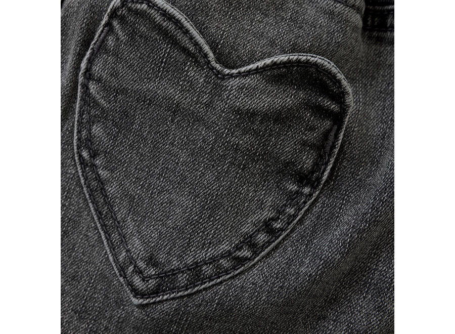 Denim Skirt - Dark grey denim