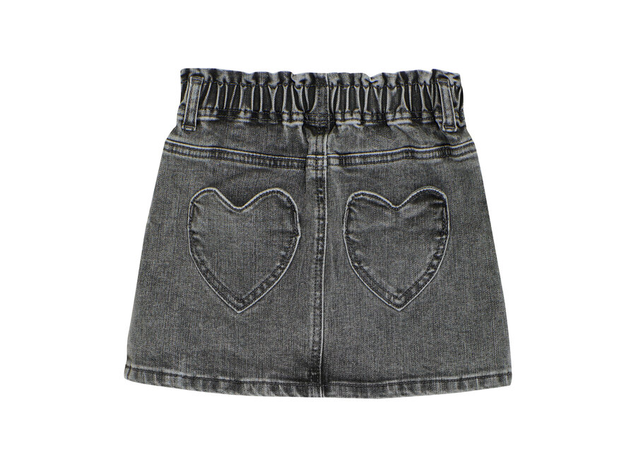 Denim Skirt - Dark grey denim