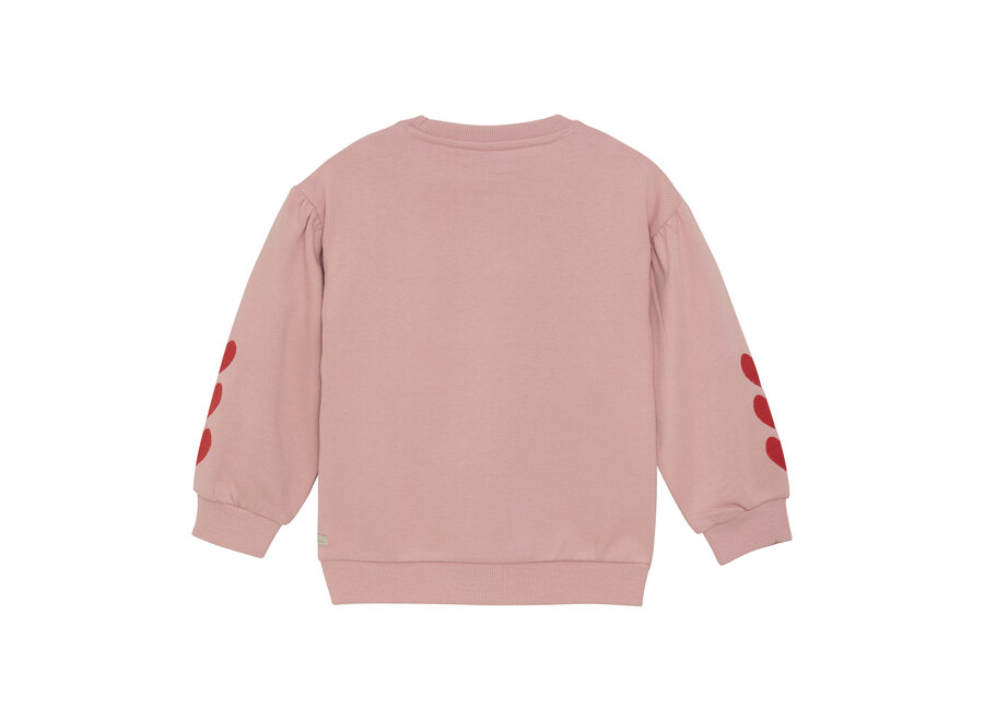 Sweater Heart Embroidery - Pale Mauve