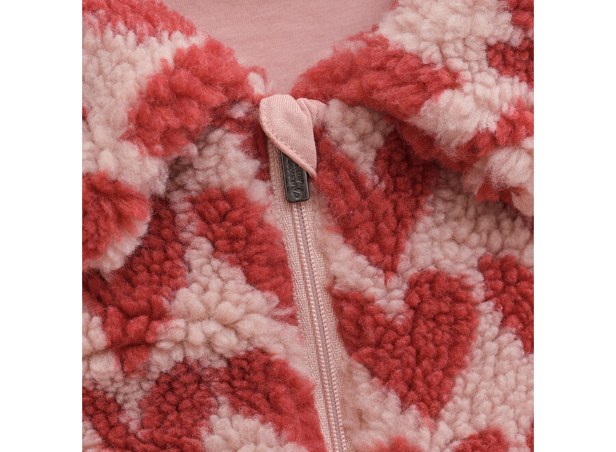 Teddy Jacket Heart - Pale Mauve