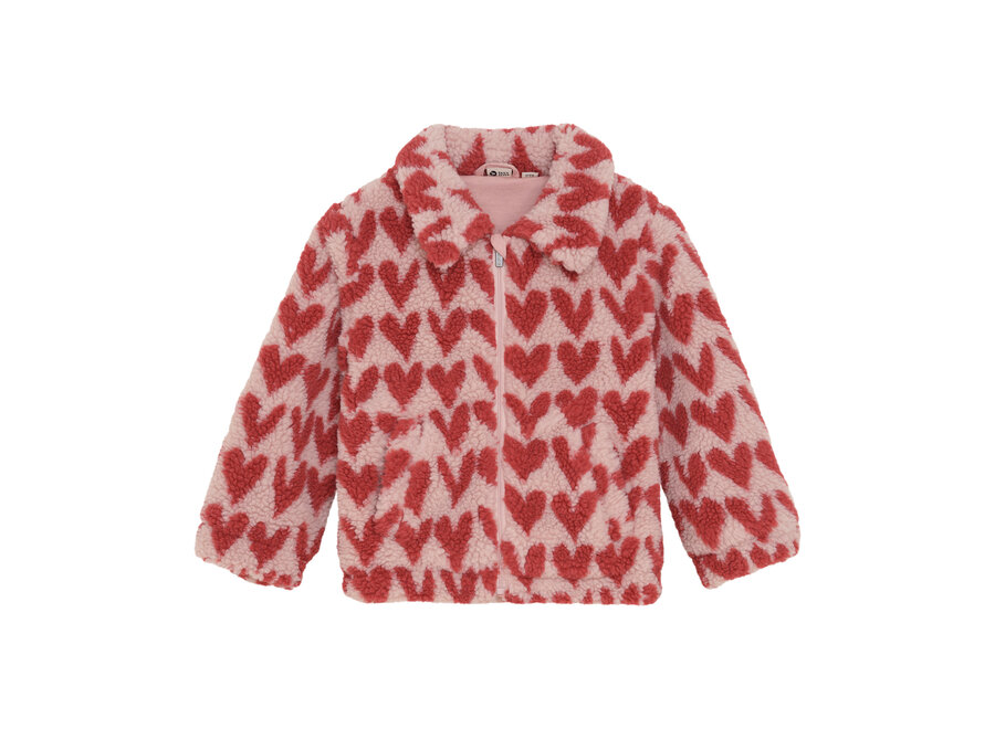 Teddy Jacket Heart - Pale Mauve