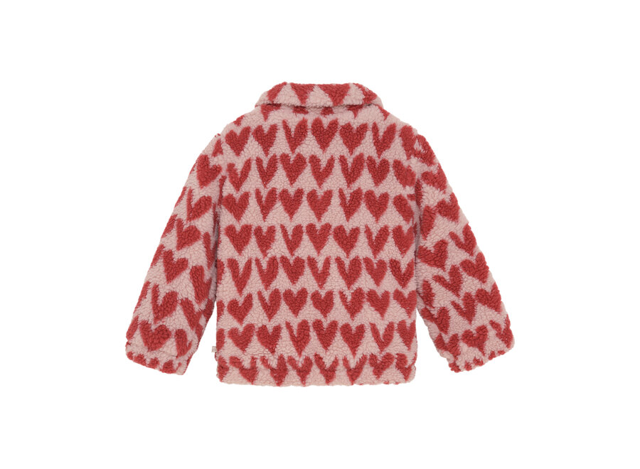 Teddy Jacket Heart - Pale Mauve