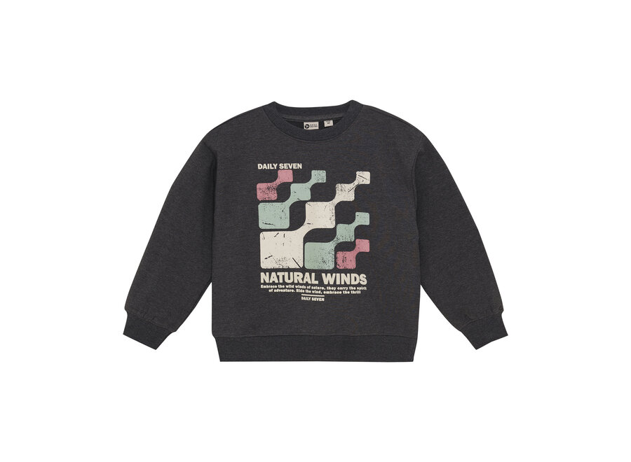 Oversized Sweater Daily Seven - Dark Grey Melange