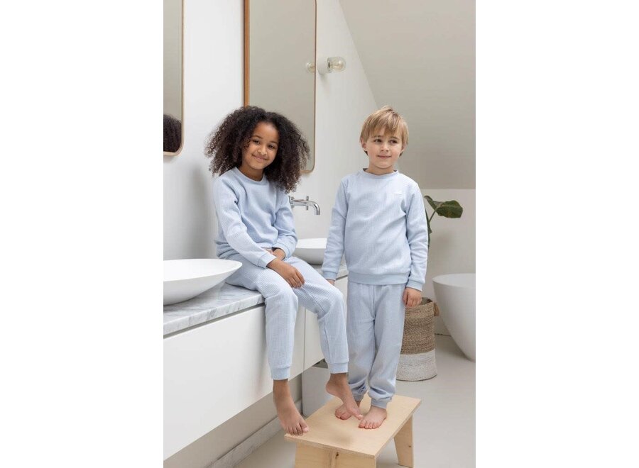 Pyjama wafel - Babyblue - baby blauw (lang)