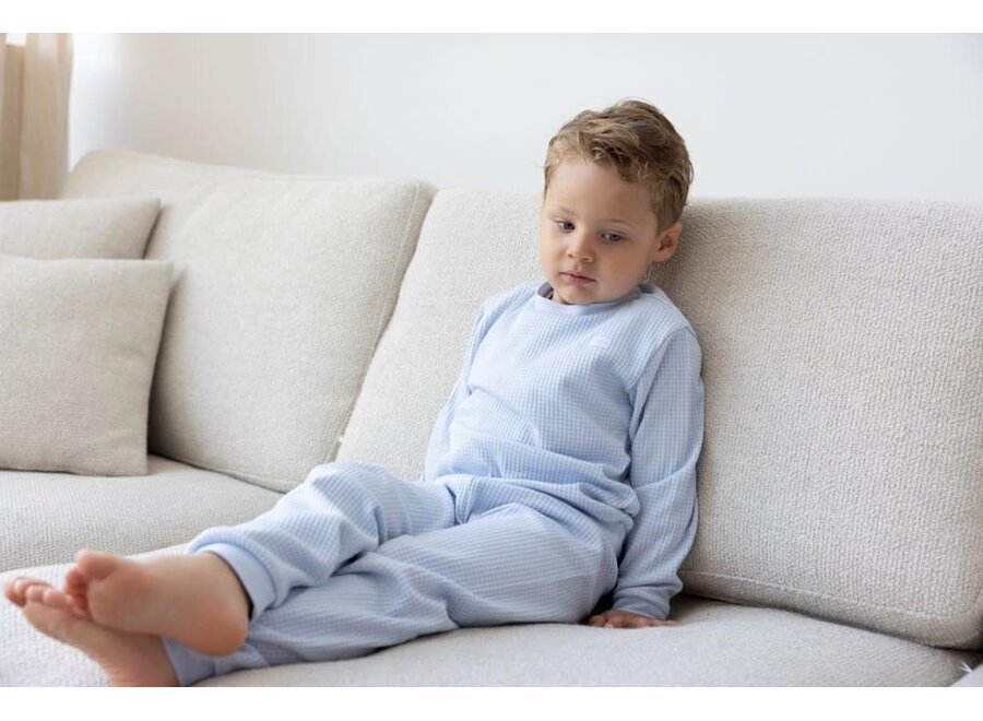 Pyjama wafel - Babyblue - baby blauw (lang)