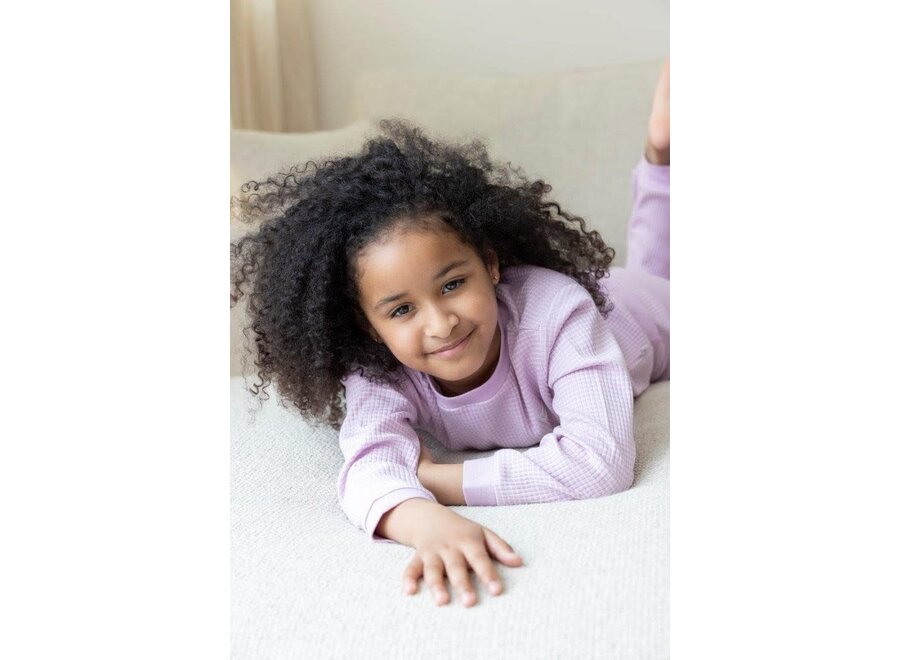 Pyjama wafel - Lila (lang)