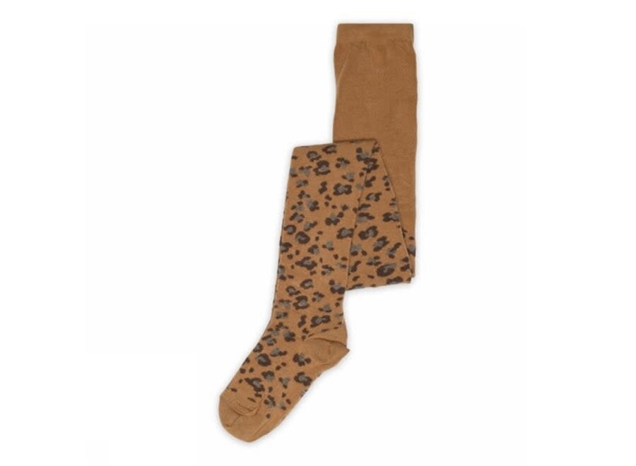 Leopard tights - Biscuit