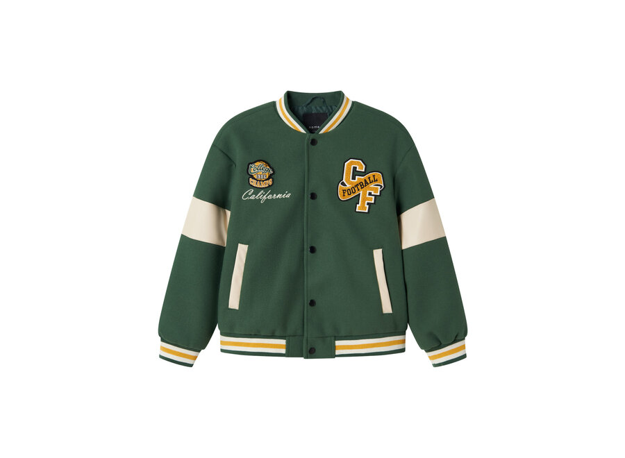 Jas Mikado Bomber Jacket - Dark Green