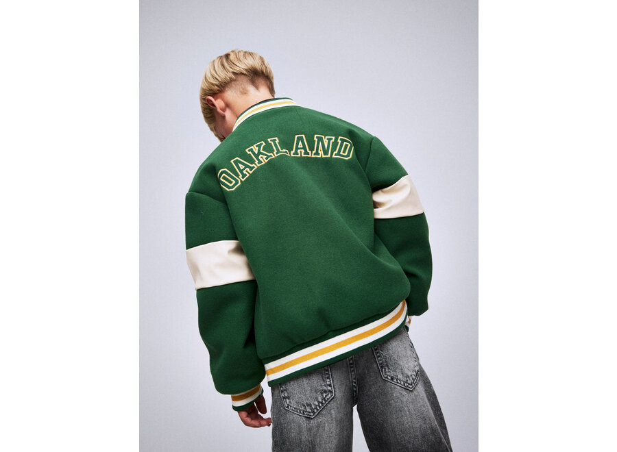 Jas Mikado Bomber Jacket - Dark Green