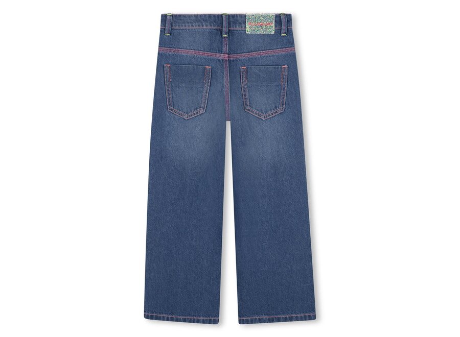 Jeans denim pants - Double stone - roze hart