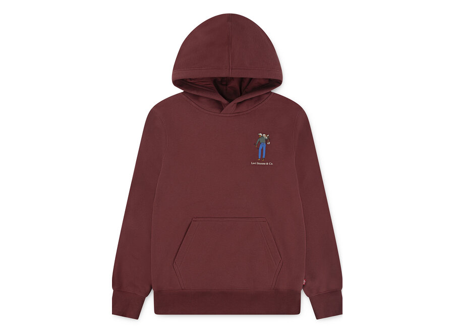 LVB SADDLE MAN HOODIE - RED PEAR