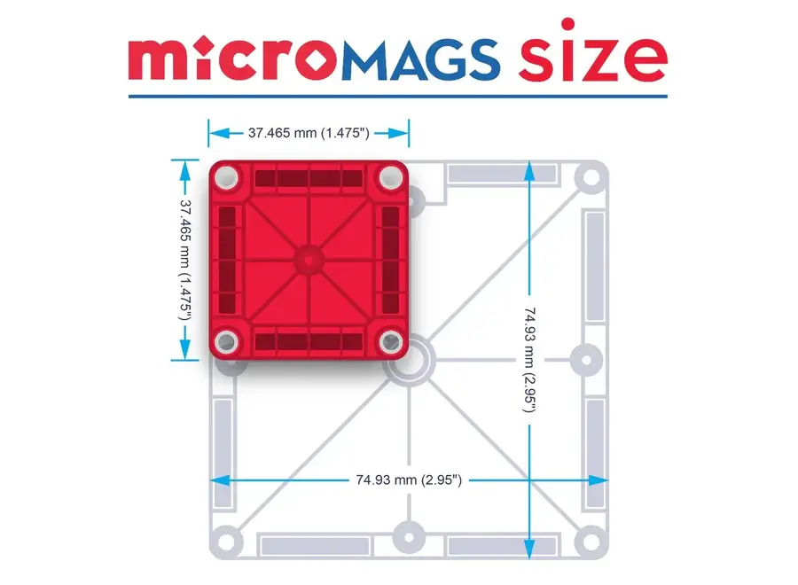 Magna-Tiles MicroMAGS Reisset - magnetisch speelgoed