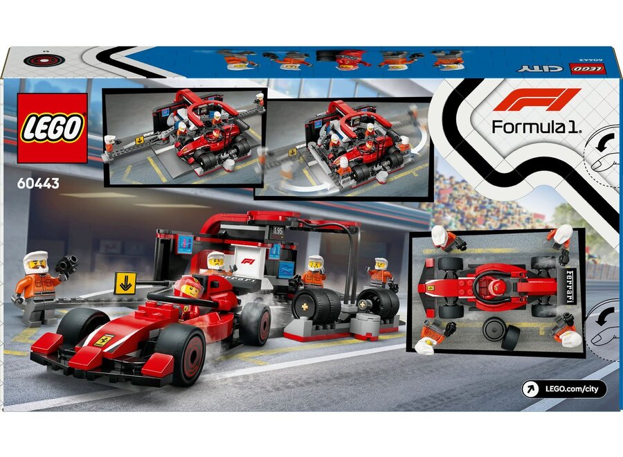 Lego - F1® pitstop en pitcrew met Ferrari auto