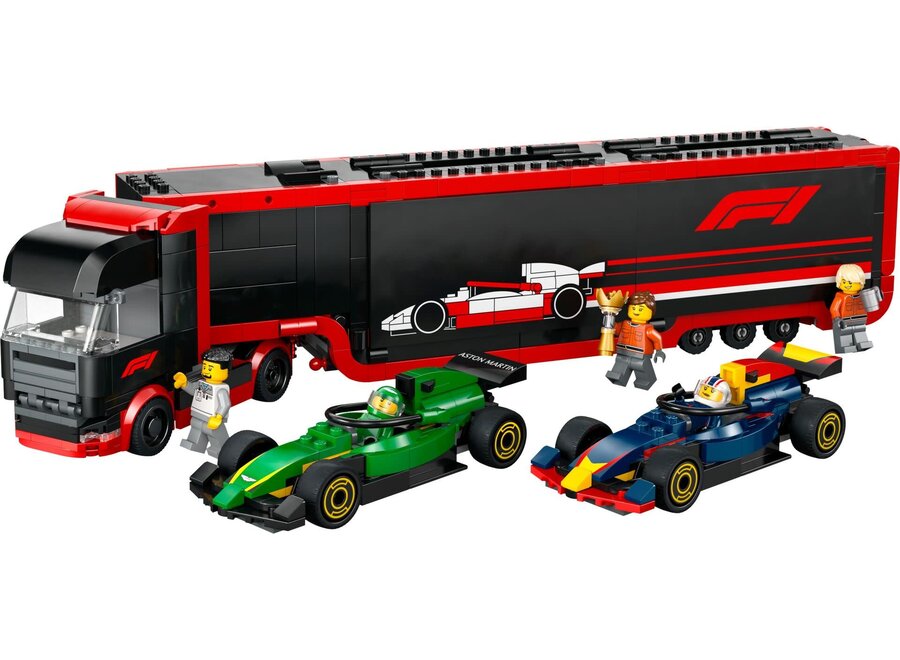 Lego - F1® truck met RB20 en AMR24 F1® auto's