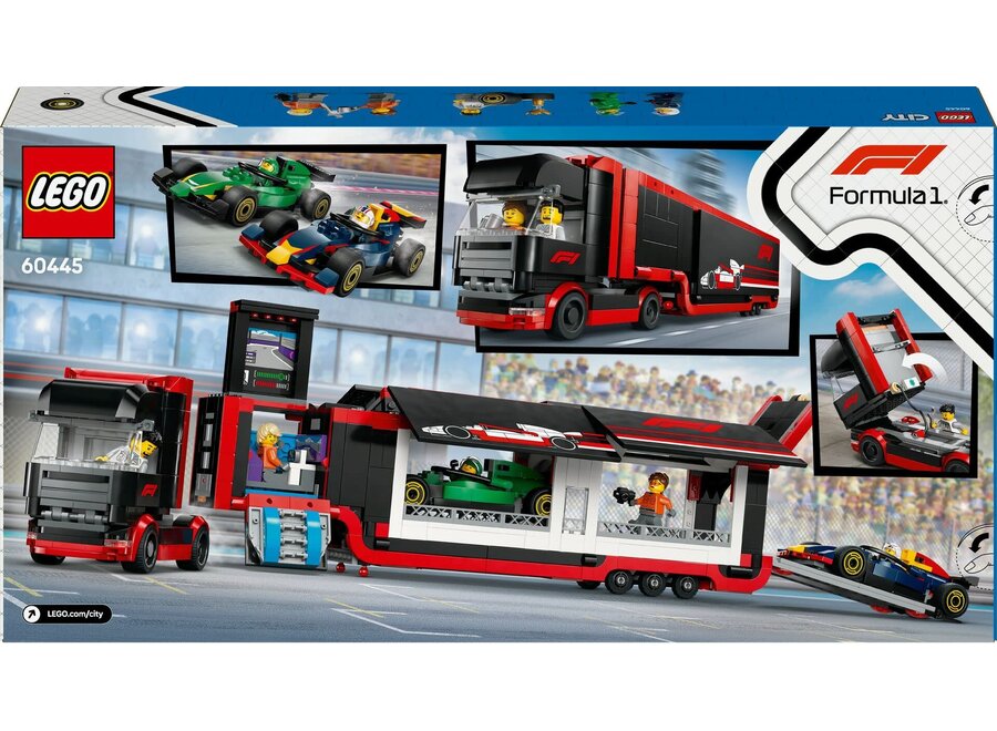 Lego - F1® truck met RB20 en AMR24 F1® auto's