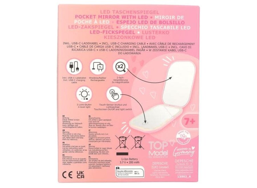 TOPModel LED zakspiegel BEAUTY and ME