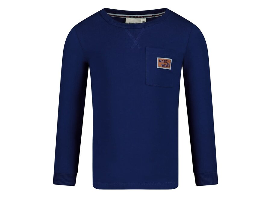 Longsleeve - Waves and Whales - Kobalt