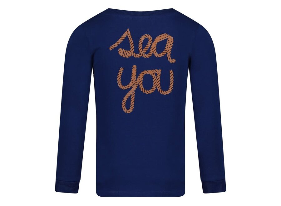 Longsleeve - Waves and Whales - Kobalt