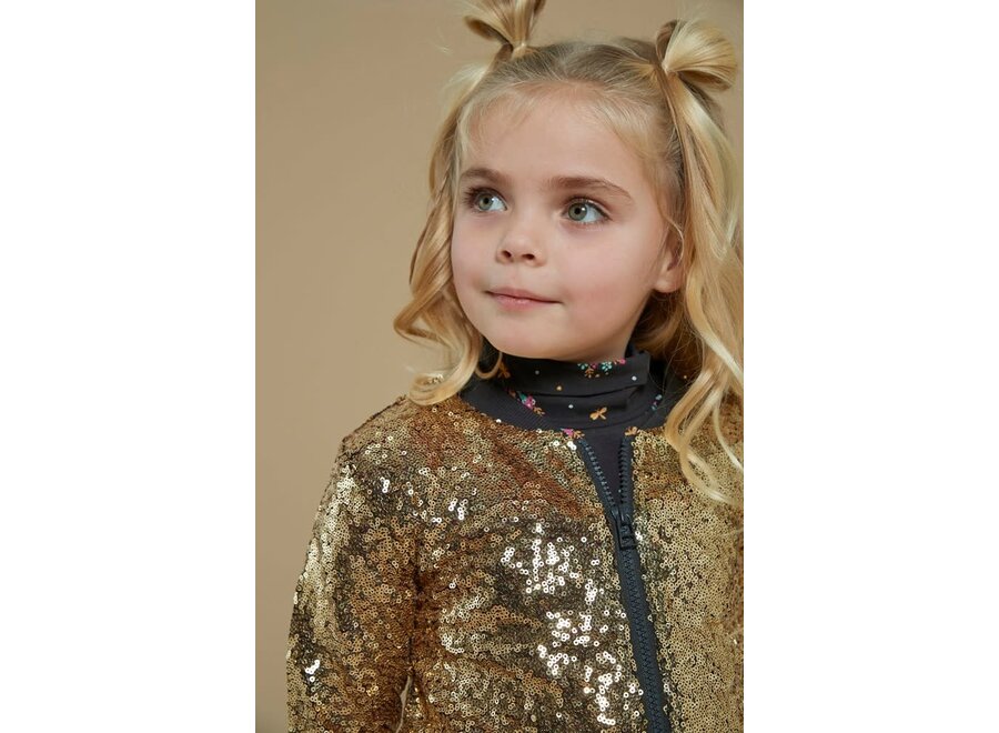 Pailetten bomberjack - Shine Bright - Goud