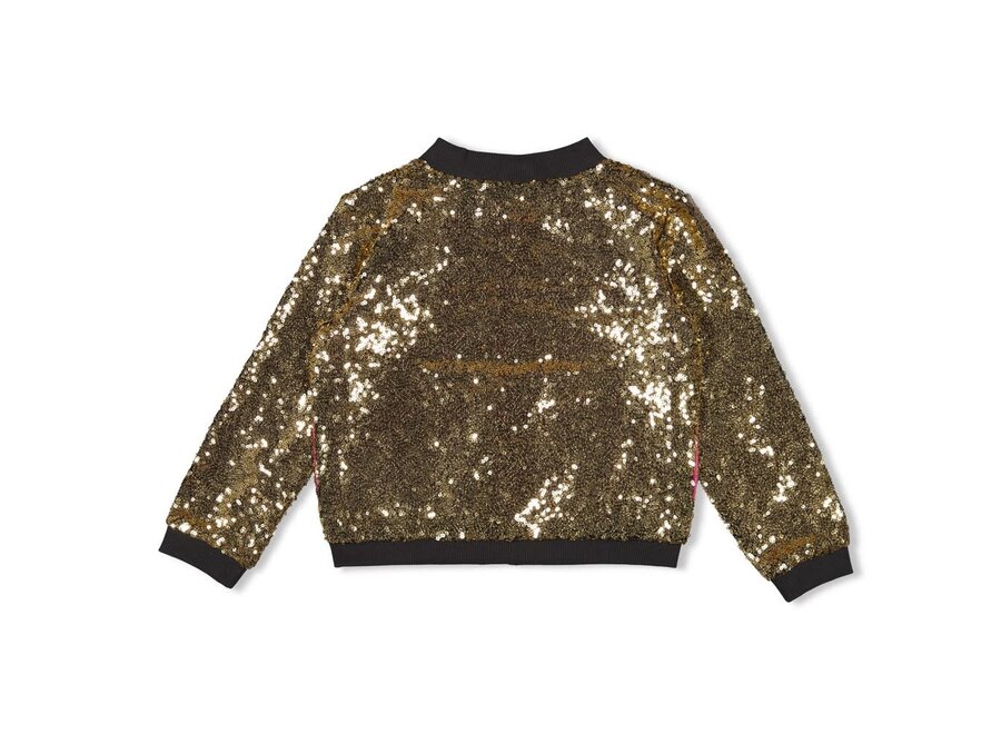 Pailetten bomberjack - Shine Bright - Goud