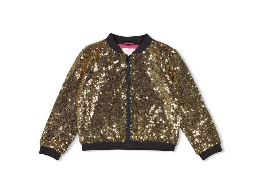 Pailetten bomberjack - Shine Bright - Goud