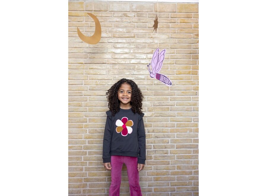 Flared broek velours rib - Shine Bright - Violet