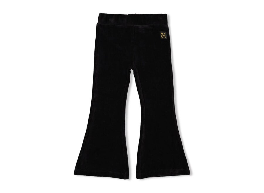 Flared broek velours rib - Shine Bright - Antraciet