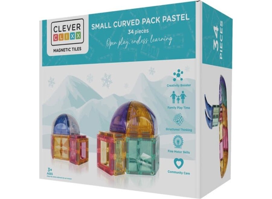 Small Curved Pack Pastel - Magnetisch speelgoed